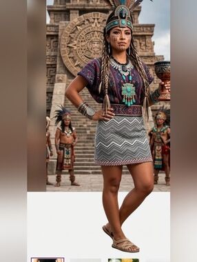 NWOT ZARA AZTEC MINI SKIRT MEDIUM